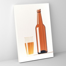Painted Anarchy Bira Sadelik Minimalist Illüstrasyon Dekoratif Kanvas Tablo