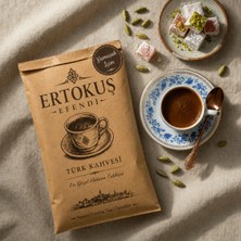 Ertokuş Efendi Yumuşak İçimli Türk kahvesi 100 Gr | Az Kavrulmuş ve Taş Değirmende Öğütülmüş
