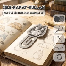Etamina Ghiblimina Serisi: Pofuduk Orman Ruhu 8-Bit Pixel Art Çarpı Işi Kitap Ayracı Kiti- Minimalist Karakter Tasarımlı Hobi Seti