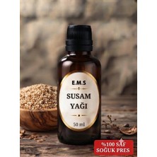 E.M.S 50 ML SUSAM YAĞI % 100 SAF SOĞUK PRES DOĞAL SUSAM YAĞI.