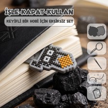 Etamina Ghiblimina Serisi: Kömür Cini 8-Bit Pixel Art Çarpı Işi Kitap Ayracı Kiti- Minimalist Karakter Tasarımlı Hobi Seti