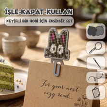 Etamina Ghiblimina Serisi: Sihirli Kara Kedi 8-Bit Pixel Art Çarpı Işi Kitap Ayracı Kiti- Minimalist Karakter Tasarımlı Hobi Seti