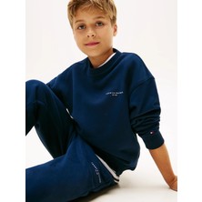 Tommy Hilfiger Unisex Lacivert Tommy Hilfiger Kids Mini Corp Crew Neck Sweatshirt Set Lacivert Unisex Çocuk Eşofman Takımı
