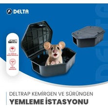 Volkan Ziraat Mühendislik Profesyonel Kemirgen Istasyonu: Delta Sıçan ve Fare Yemleme Yakalama Kutusu Siyah (Ev, Iş Yeri ve Depolar Için Güvenli Fare Istasyonu) [8]