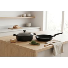Haschef Elmas Basık Tencere - Kristal Tava 26 cm