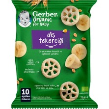 Gerber Organic Diş Tekerciği Tahıl Bazlı ve Muzlu Bebek ve Küçük Çocuk Ek Gıdası 28G