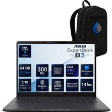 Asus Expertbook B3 Intel Core Ultra 7 255H 64 GB Ddr5 2 Tb SSD 14'' Wuxga IPS Windows 11 Pro Dizüstü Bilgisayar B3405CCA-U7255H321TB1DRNP23