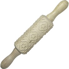Ulu Ahşap Ahşap Dönerli Desenli Merdane