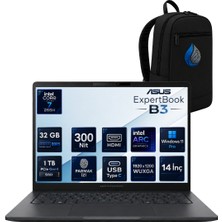 Asus Expertbook B3 Intel Core Ultra 7 255H 32 GB Ddr5 1 Tb SSD 14'' Wuxga IPS Windows 11 Pro Dizüstü Bilgisayar B3405CCA-U7255H321TB1DRNP10