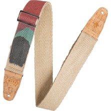 "levy's Leathers MH8P-003 Gitar Askısı Natural Hemp Webbing Cork Ends And Pocket 2"" - Sunset"