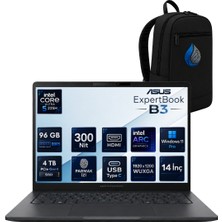 Asus Expertbook B3 Intel Core Ultra 5 225H 96 GB Ddr5 4 Tb SSD 14'' Wuxga IPS Windows 11 Pro Dizüstü Bilgisayar B3405CCA-U5225H16512B0DRNP32