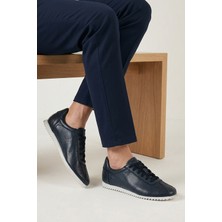 Ziya, Erkek Hakiki Deri Sneaker 1611026Z900 Lacivert