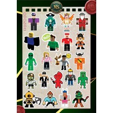 Ms Major Selection Roblox Sticker Etiket 21'li Paket Laptop Telefon Tablet Bullet Journal Etiket
