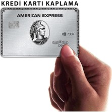 Ms Major Selection Silver American Express Kart Kaplama Sticker Kart Etiketi