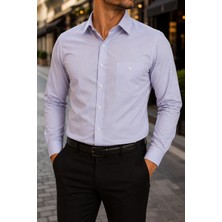 Beyome Erkek Klasik Gömlek Regular Fit Uzun Kollu %100 Pamuk Nefes Alan Şık Ofis Günlük