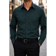Beyome Erkek Klasik Gömlek Regular Fit Uzun Kollu %100 Pamuk Nefes Alan Şık Ofis Günlük