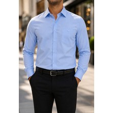Beyome Erkek Klasik Gömlek Regular Fit Uzun Kollu %100 Pamuk Nefes Alan Şık Ofis Günlük