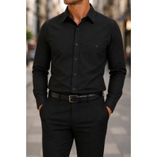 Beyome Erkek Klasik Gömlek Regular Fit Uzun Kollu %100 Pamuk Nefes Alan Şık Ofis Günlük