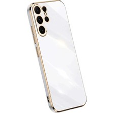 Mabelme Store Samsung Galaxy S24 Ultra Kılıf Volet Silikon - Beyaz