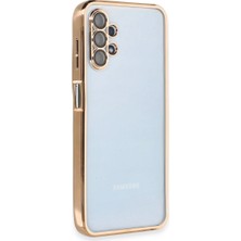 Mabelme Store Samsung Galaxy A13 4g Kılıf Razer Lensli Silikon - Gold