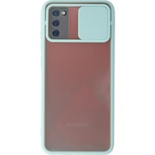 Mabelme Store Samsung Galaxy A03S Kılıf Palm Buzlu Kamera Sürgülü Silikon - Turkuaz