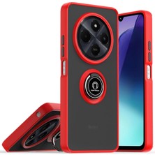 Mabelme Store Realme C75 4g Kılıf Montreal Yüzüklü Silikon Kapak - Kırmızı