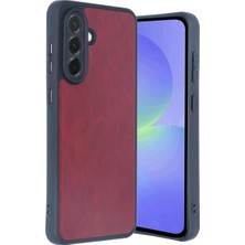 Mabelme Store Samsung Galaxy A56 Kılıf Aras Deri Kapak - Bordo
