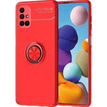 Mabelme Store Samsung Galaxy M51 Kılıf Range Yüzüklü Silikon - Kırmızı