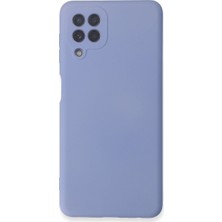 Mabelme Store Samsung Galaxy A22 Kılıf Nano Içi Kadife Silikon - Lila