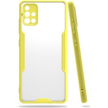 Mabelme Store Samsung Galaxy A71 Kılıf Platin Silikon - Sarı