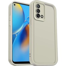 Mabelme Store Oppo A74 4g Kılıf Viera Silikon - Krem