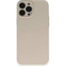 Mabelme Store Apple Iphone 13 Pro Kılıf Nano Içi Kadife Silikon - Bej