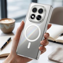 Caseonn Xiaomi Redmi Note 15 Pro 4g Kılıf Magsafe Özellikli Sararmaz Kristal Sert Kapak Şeffaf