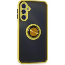 Mabelme Store Samsung Galaxy M34 5g Kılıf Montreal Yüzüklü Silikon Kapak - Sarı