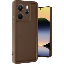 Mabelme Store Xiaomi Redmi Note 14 4g Kılıf Viera Silikon - Kahverengi