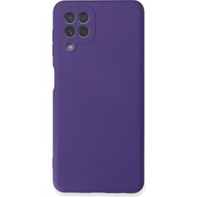 Mabelme Store Samsung Galaxy A22 Kılıf Nano Içi Kadife Silikon - Mor