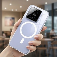 Caseonn Xiaomi 15 Pro Kılıf Magsafe Özellikli Sararmaz Kristal Sert Kapak Şeffaf