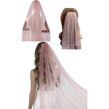 Bba New Trend Gelin Duvağı,gelinlik Aksesuarı Nikah ,incili Gelin Duvak,inci Duvak,gelin Boncuklu Gelin Duvak