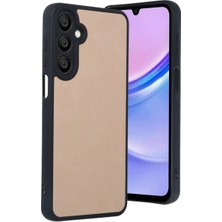 Mabelme Store Samsung Galaxy A55 5g Kılıf Aras Deri Kapak - Pudra
