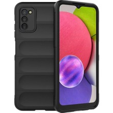 Mabelme Store Samsung Galaxy A03S Kılıf Optimum Silikon - Siyah
