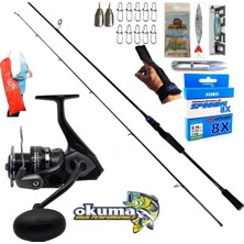 Okuma Wave Power 3000 270CM 7-40GR Karbon Legend Spin Olta Takımı Seti