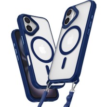 Mabelme Store Apple Iphone 16 Plus Kılıf Enka Magsafe Silikon Kılıf - Lacivert