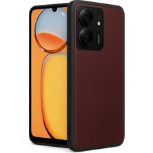 Mabelme Store Xiaomi Redmi 13C Kılıf Aras Deri Kapak - Bordo