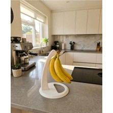 Minimalist Muz Askılığı – 20 cm Plastik Muz Standı – 2 Parça Demonte Meyve Tutucu