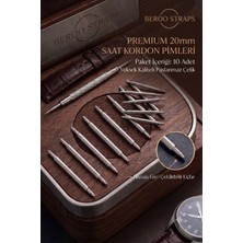 Beroo Straps Premium Serisi: 20MM Paslanmaz Çelik Hassas Saat Kordon Pimi Seti (10 Adet)