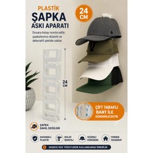 Plastik Şapka Askılığı Duvar Tipi Şapka Düzenleyici 24 cm Çift Taraflı Bantlı 3D Baskı