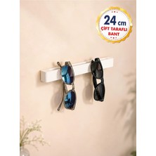 24 cm Çizgili Model Plastik Gözlük Askılığı | Çift Taraflı Bantlı | Vidalı Montaja Uygun | 3D Yazıcı Ürünü