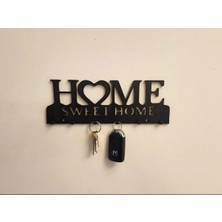 Home Sweet Home Temalı Ev Anahtarlığı - Dekoratif Askı - Anahtarlık Askısı - Duvar Askısı 20 cm