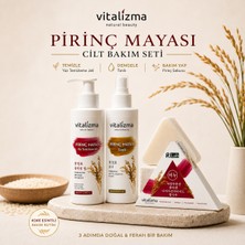 Vitalizma Pirinç Mayası Cilt Bakım Seti – Yüz Temizleme Jeli 200 ml + Tonik 200 ml + Pirinç Sabunu