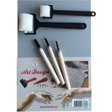 Linol Baskı Seti 20X30 2.50MM, 2'li Sünger Rulo Merdane, 3'lü Oyma Bıçağı